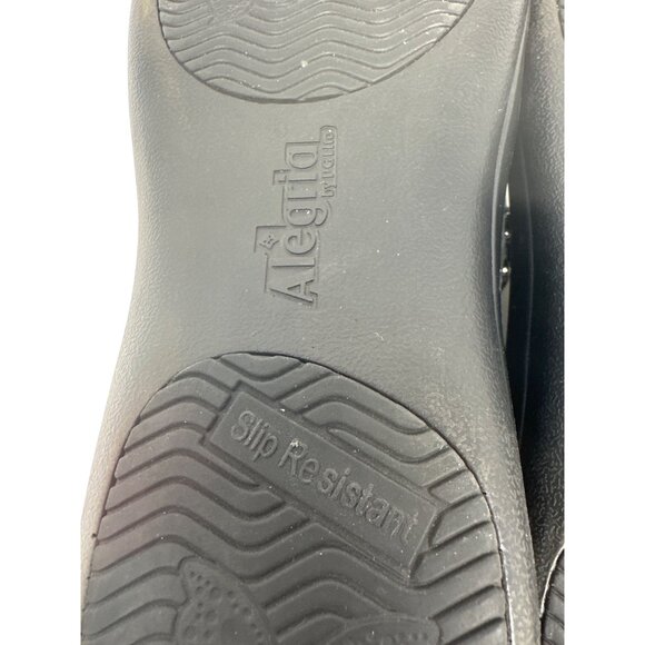 Alegria Womens Black Snake Embossed Leather Slip-On Loafers Size 39 US 9 - Picture 14 of 14